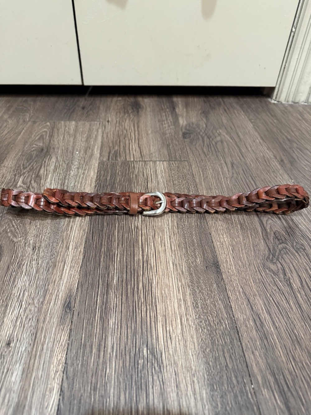 Guess Vintage Braided Leather Belt L